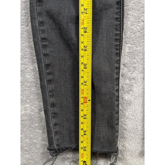 Madewell Jeans Womens Size 26 Charcoal Skinny Distressed Grunge Edgy Mid Rise - Picture 8 of 12